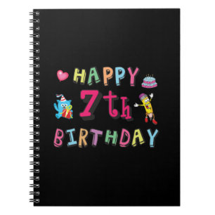 Happy 7th Birthday. 7 year old. Notebook