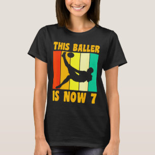 Happy 7th Birthday 7 Year Old Vintage Soccer 7th B T-Shirt