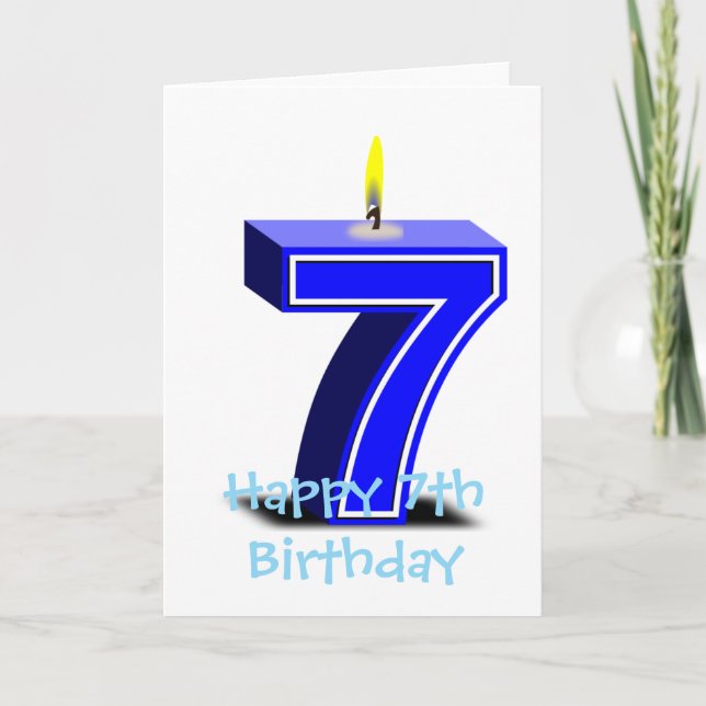 Happy 7th Birthday Card (Front)