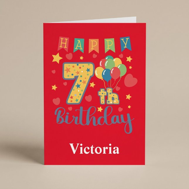 Happy 7th Birthday Card (Creator Uploaded)