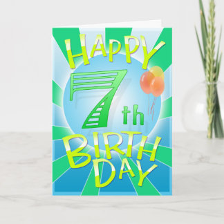Happy 7th Birthday Card