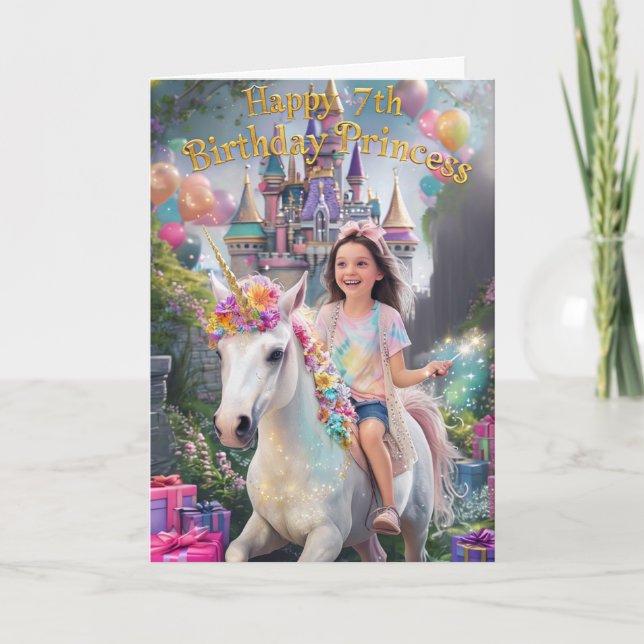 Happy 7th Birthday Card (Front)