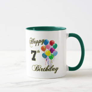 Happy 7th Birthday Coffee Mugs and Cups