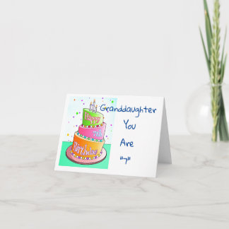 HAPPY **7th** BIRTHDAY **GRANDDAUGHTER** Card