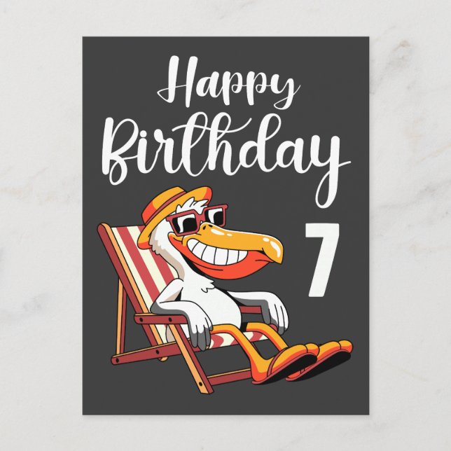 happy 7th birthday postcard (Front)