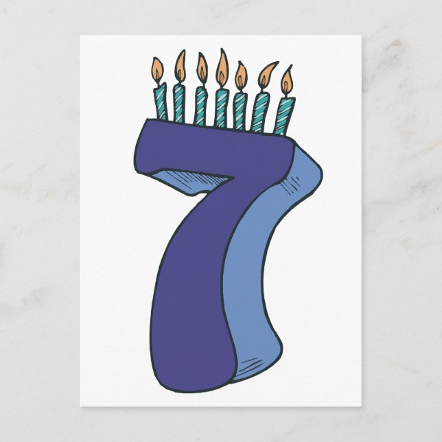 Happy 7th Birthday! Postcard (Front)