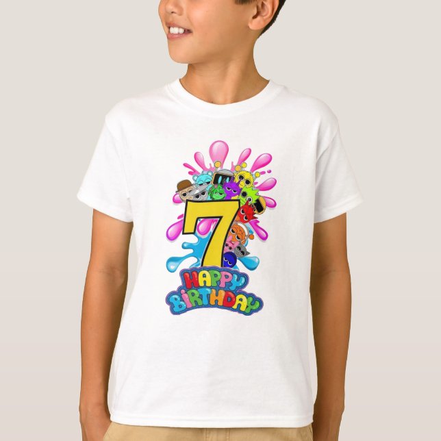 Happy 7th Birthday Sprunki - Simon Funbot Oren T-Shirt (Front)