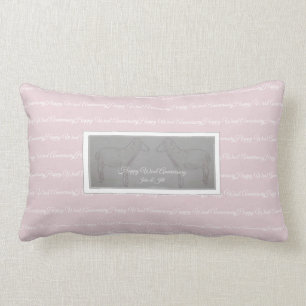 Happy 7th Wool Anniversary sheep cushion