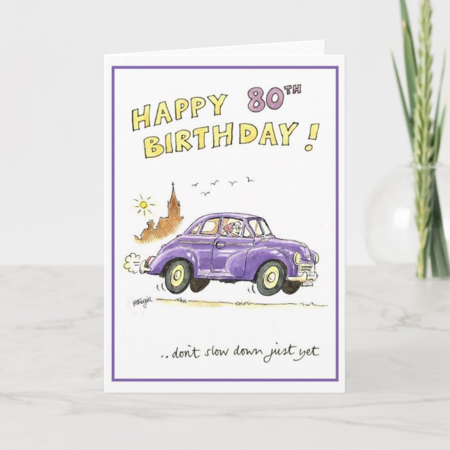 Happy 80th birthday card (Front)