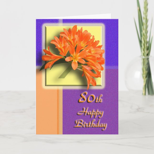 Happy 80th Birthday Card (Front)