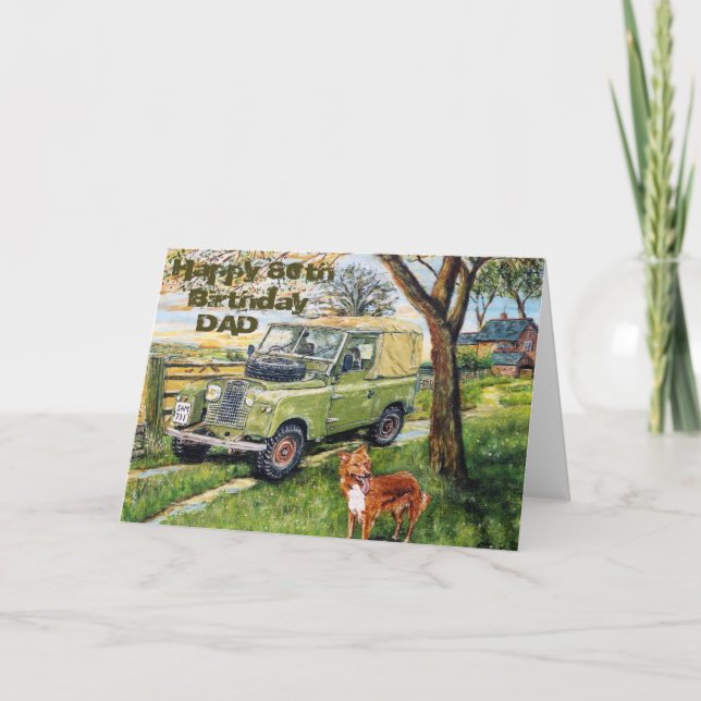 Happy 80th Birthday Card For Dad (Front)