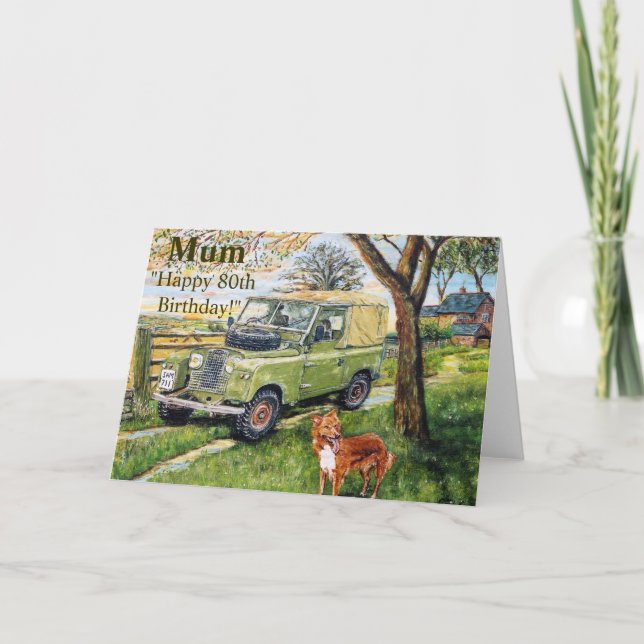 Happy 80th Birthday Card For Mum (Front)