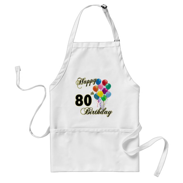 Happy 80th Birthday Gifts and Birthday Apparel Standard Apron (Front)