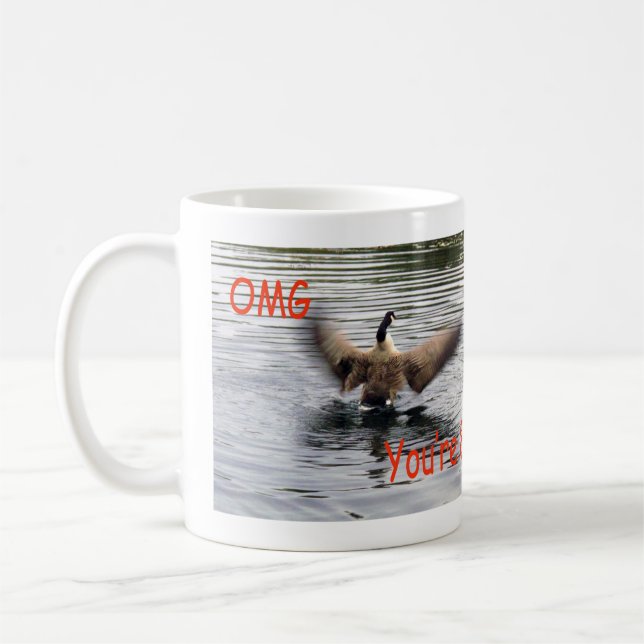 Happy 80th Birthday Goose flapping Coffee Mug (Left)