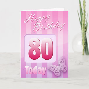 Happy 80th Birthday Grand Mother Great-Aunt Mum Card