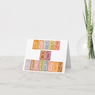 Happy 80th Birthday Greeting Card