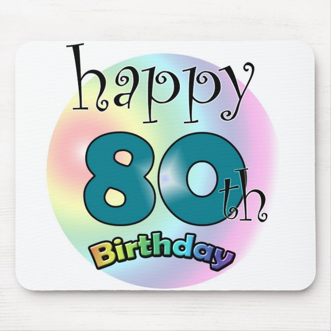 Happy 80th birthday mouse pad (Front)