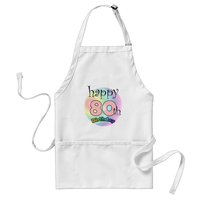 Happy 80th Birthday (Pink) Standard Apron (Front)