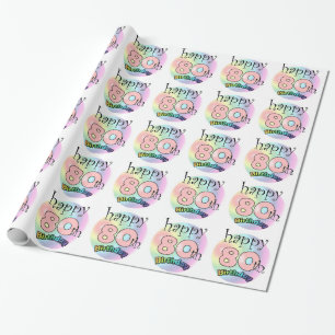Happy 80th Birthday (pink) Wrapping Paper