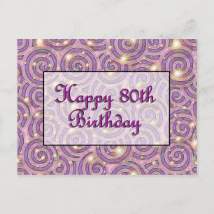 Happy 80th Birthday Postcard
