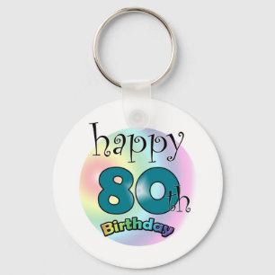 Happy 80th Birthday Sleutelhanger Key Ring