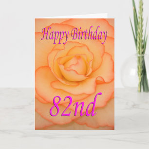 Happy 82nd Birthday Flower Card
