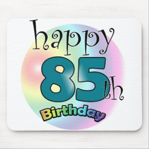 Happy 85th birthday (blauw) mouse pad