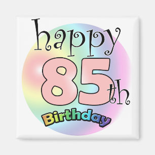 Happy 85th Birthday (pink) Magnet