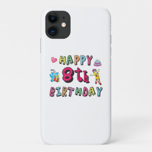 Happy 8th Birthday. 8 year b-day. iPhone 11 Case
