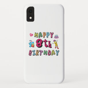Happy 8th Birthday. 8 year b-day. iPhone XR Case