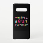 Happy 8th Birthday. 8 year b-day. Samsung Galaxy Case<br><div class="desc">Happy 8th Birthday. Funny and cute Birthday design with lovely teddy bear holding a gift and a funny pencil writing the birthday wishes. A perfect match for clothing,  shirts and accessories.</div>