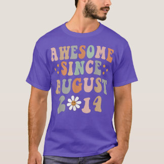 Happy 8th Birthday 8 Year Old Awesome Since August T-Shirt