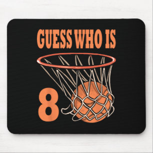 Happy 8th Birthday 8 Year Old Basketball 8th Birth Mouse Pad