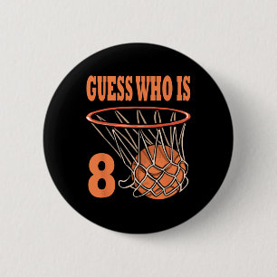 Happy 8th Birthday 8 Year Old Bysketbyll 8th Birth 6 Cm Round Badge