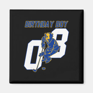 Happy 8th Birthday Boy Hockey Bison Ice Hockey The Magnet