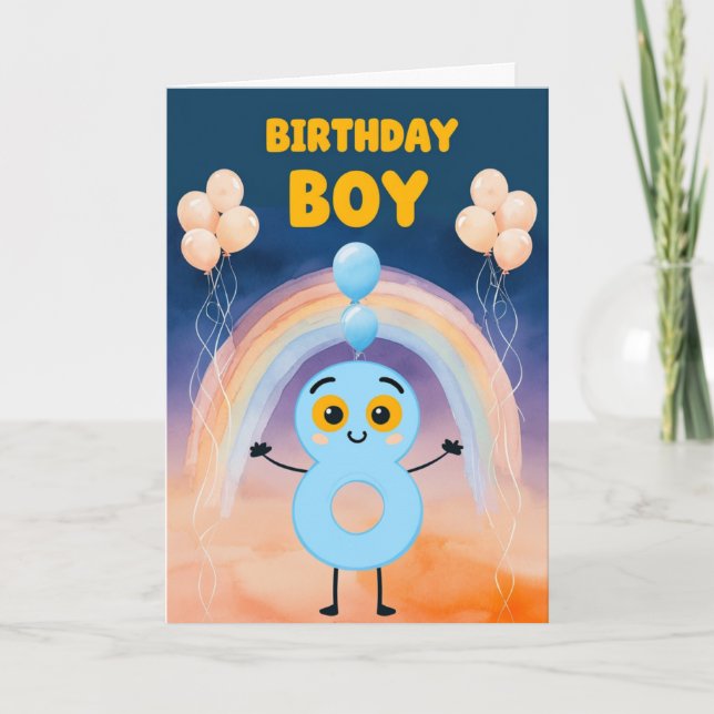 Happy 8th Birthday Card (Front)