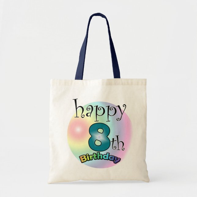 Happy 8th Birthday Tote Bag (Front)