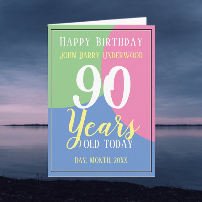 Happy 90th Birthday Card (Creator Uploaded)