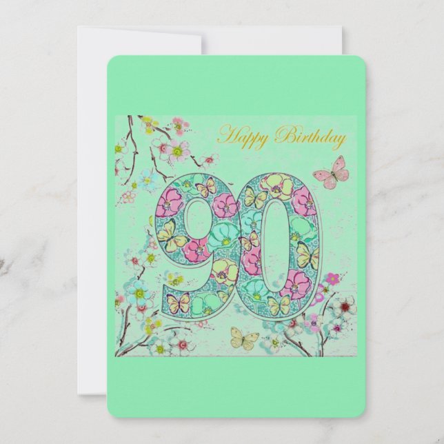 Happy 90th Birthday Invitation (Front)