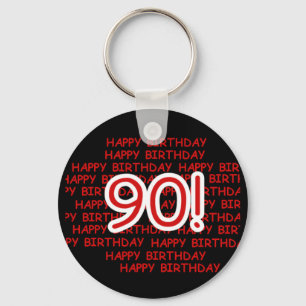 Happy 90th Birthday Key Ring