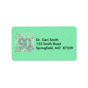 Happy 90th Birthday Label