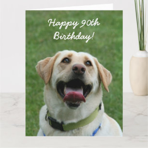 Happy 90th Birthday Labrador Retriever big card