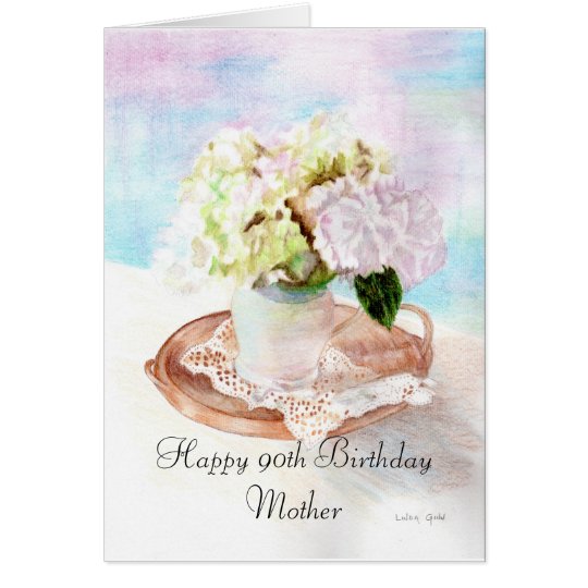 Happy 90th Birthday Mother Card