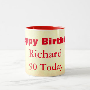 Happy 90th Birthday Personalised Two-Tone Coffee Mug