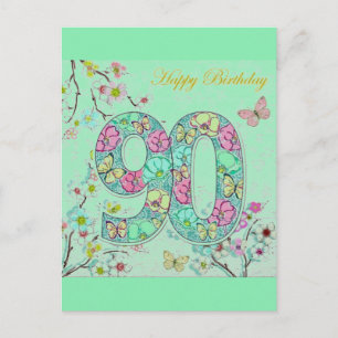 Happy 90th Birthday Postcard