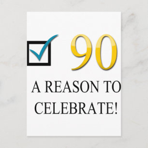 Happy 90th Birthday Postcard