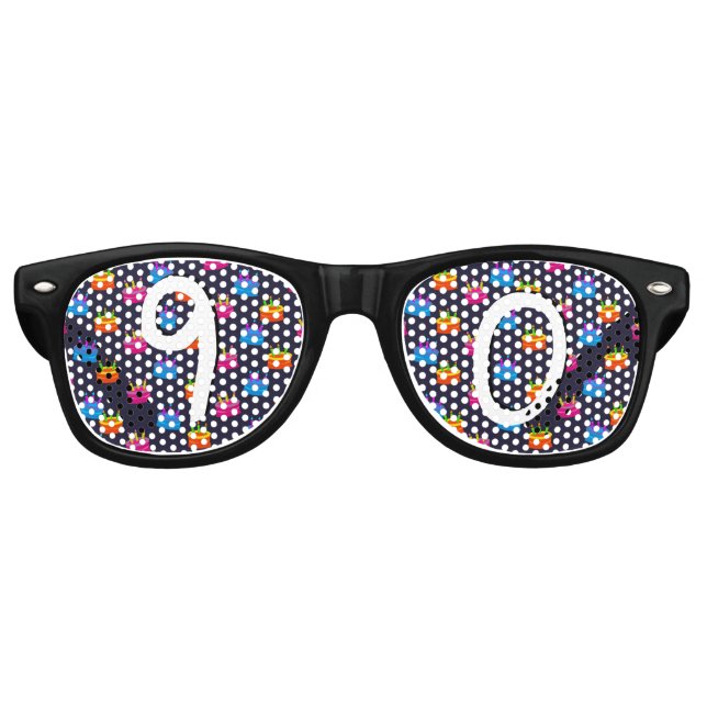 Happy 90th Birthday Retro Sunglasses (Front)