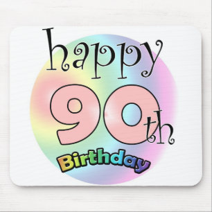 Happy 90th birthday (roze) mouse pad