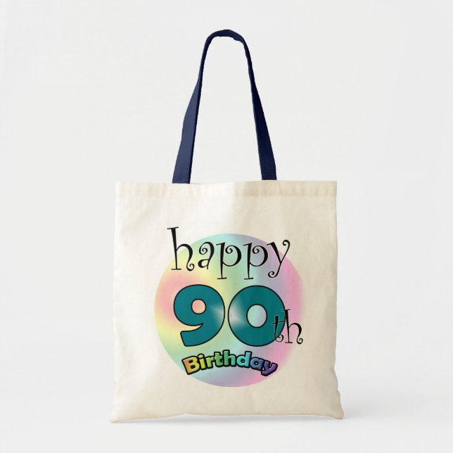 Happy 90th Birthday Tote Bag (Front)
