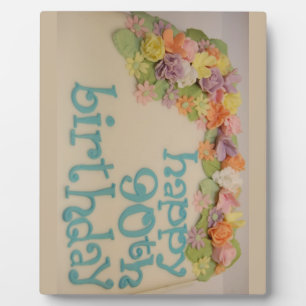 Happy 90th Colourful Birthday Plaque
